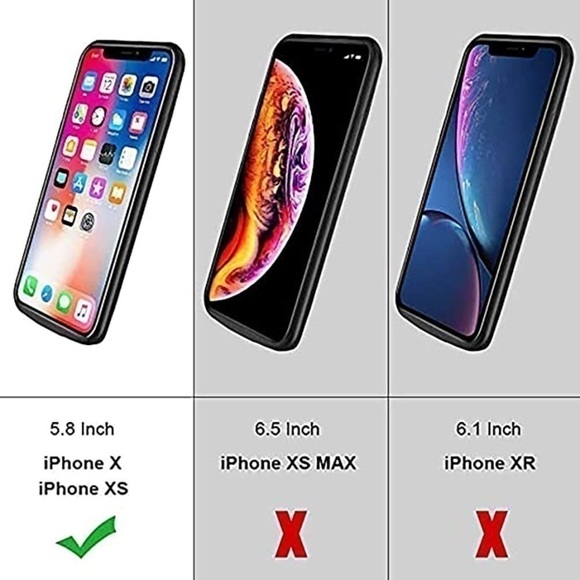 NWT NEWDERY - iPhone X Xs Battery Case with Wireless Charging - Black - Picture 5 of 9
